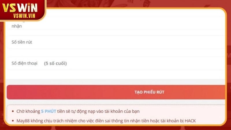 FAQ  khi rút tiền VSWIN